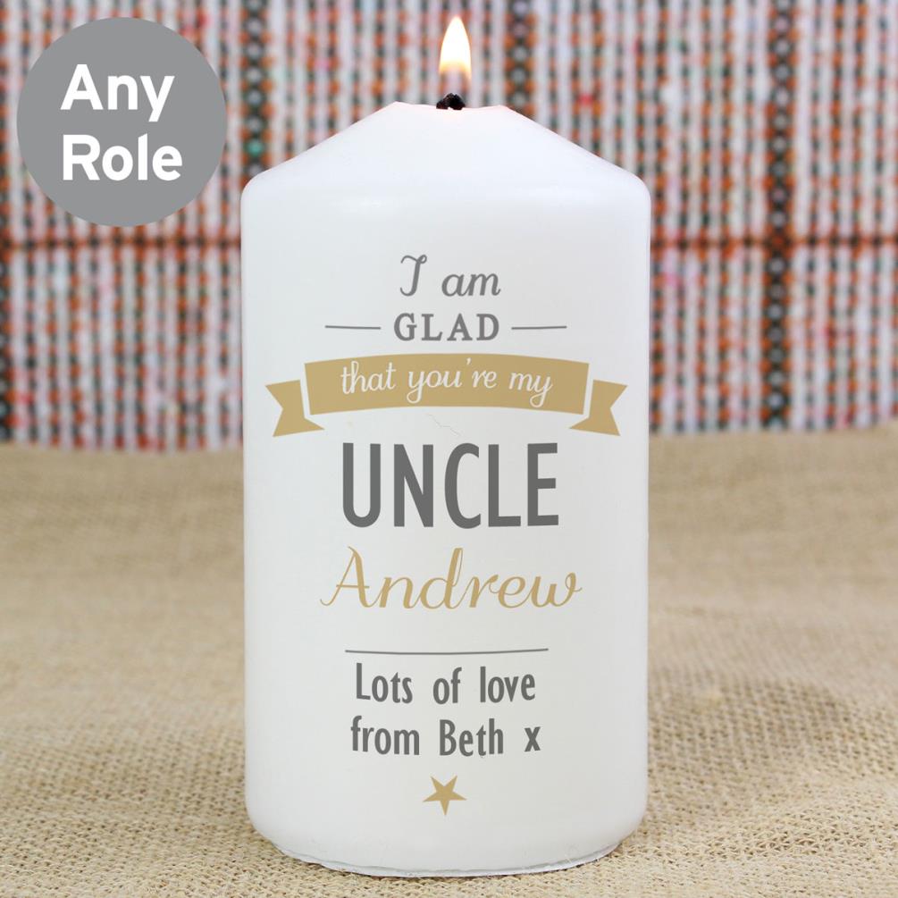 Personalised I Am Glad Pillar Candle Extra Image 3